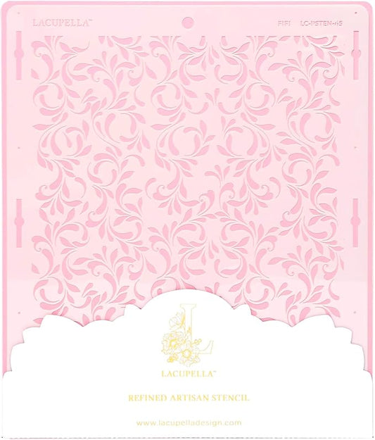 Cake Decorating Stencil for Tall Buttercream Cake, Royal Icing, Ganache, Paint, Airbrush (FIFI)