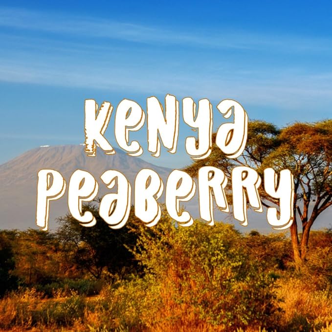 Kenya Peaberry Coffee, Ground, Fresh Roasted, 16-ounce