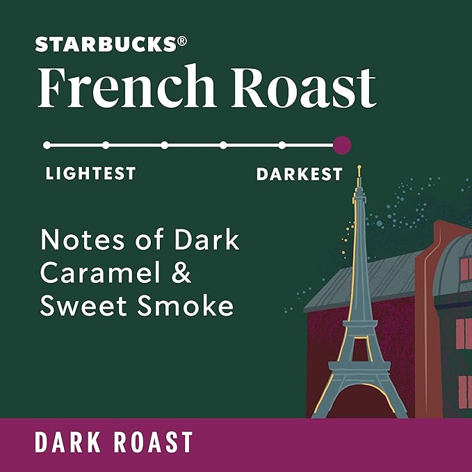 Starbucks Dark Roast K-Cup Coffee Pods — French Roast for Keurig Brewers — 1 box (32 pods) (Pack of 2)