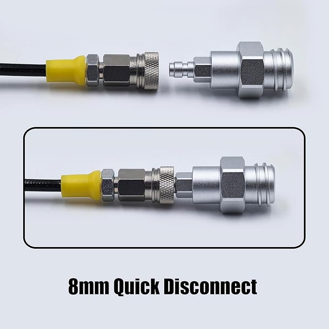Soda Water Maker Machine Carbon Dioxide Fill Station Adapter TR21-4 for External CO2 Tank with 98 Inches Hose Kit and 8mm Male Quick Disconnect Connector