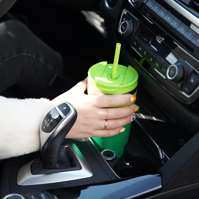 BJPKPK 30oz Tumbler With lid And Straw Stainless Steel Travel Coffee Mug Insulated Tumblers Cups,Bamboo Grove