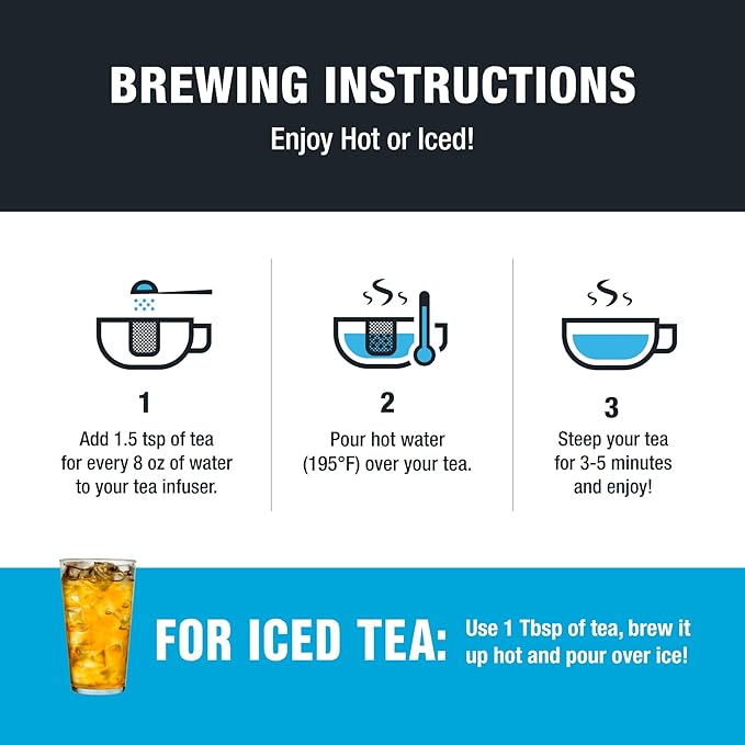 Tiesta Tea - Ceylon Orange Pekoe Black Tea, Loose Leaf, Single Origin Premium Black from Sri Lanka, Pure Unblended High Caffeinated, Hot or Iced Brew & Up to 50 Cups, 3oz Refillable Tin