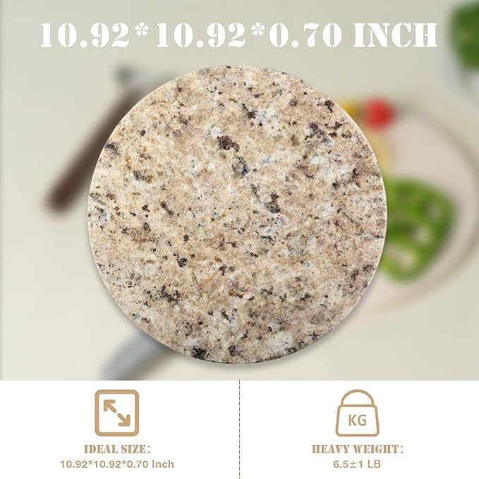 Koville 11 Inch Round Marble Cutting Board for Kitchen Countertop, Golden Brown Marble Cutting Boards Pastry Board for Kitchen Decor, Stone Cutting Cheese Board Charcuterie Boards