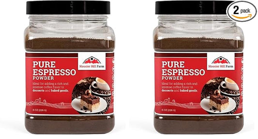 Hoosier Hill Farm Pure Espresso Powder, 8oz (Pack of 2)