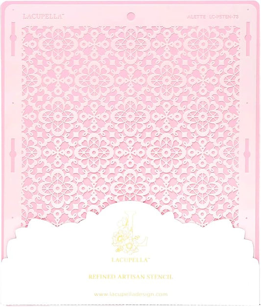 Cake Decorating Stencil for Tall Buttercream Cake, Royal Icing, Ganache, Paint, Airbrush (ALETTE)