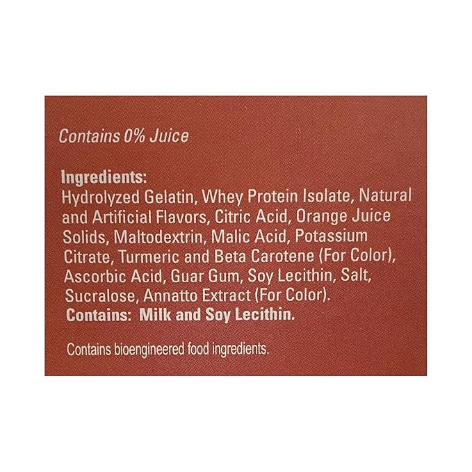Nutmeg State Nutrition - Fruit Drink - High Protein, Low Calorie, Low Carb, Low Sugar, Fat Free, Loaded with Vitamins, 7 Servings Per Box (Orange, 1 Pack)