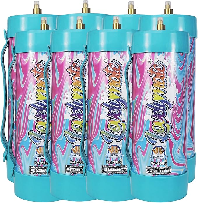Whipped Cream Charger Tank 3.3L 2000G Whip Cream Charger Cylinder Food Grade Flavored (Tips Included) (8, Fruit pop)
