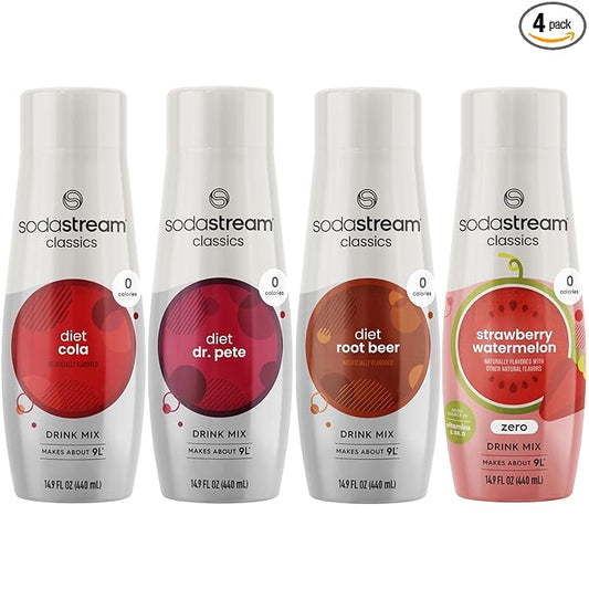 SodaStream Flavoring Diet Variety Pack Usa, 14.9 Fl Oz (Pack of 4)