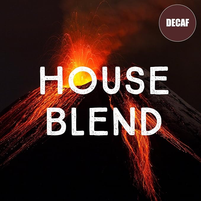 Volcanica House Decaf Coffee, Whole Bean, Swiss Water Processed, Fresh Roasted, Kosher, 16-ounce