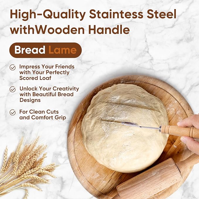 Bread Proofing Basket Set, Oval 10" Sourdough Proofing Basket for Bread Making Tools and Supplies, Sourdough Bread Baking Supplies, Ideal Basket Gift Set for Artisan Bakers