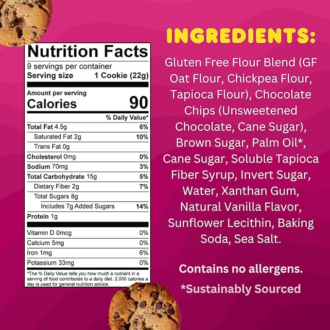 Whoa Dough Ready to Bake Cookie Dough Chocolate Chip – Certified Non-GMO, Kosher, Gluten Free – Plant-Based Snack Dough Made with Real Ingredients – 12 Pack