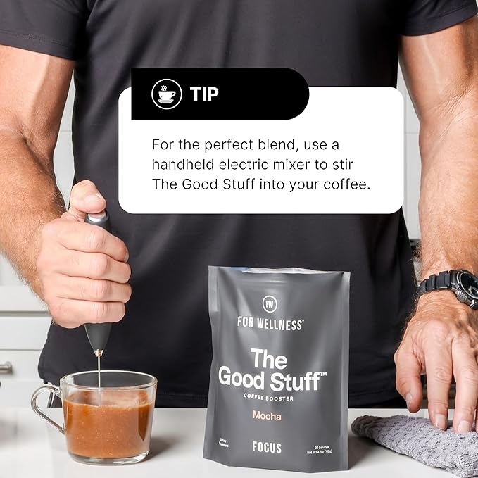 For Wellness The Good Stuff Performance – Coffee Booster | Collagen + MCT Powder Supplement with L-Theanine and Antioxidants for Jitter-Free Energy & Stamina | Non-Dairy, Keto-Friendly, 14 Servings