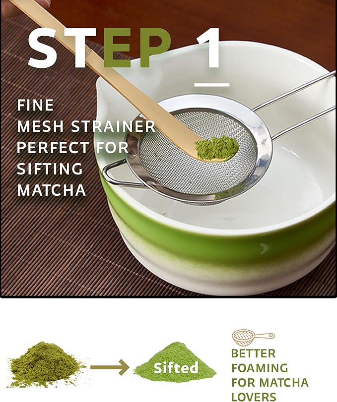 Matcha Whisk Set - 5 Pcs Matcha Kit with Bowl, Japanese Matcha Set, Matcha Bowl with Spout, Matcha Whisk, Chasen Holder, Sifter and Bamboo Scoop, Tea Gift Ceremony Sets for Matcha Lovers