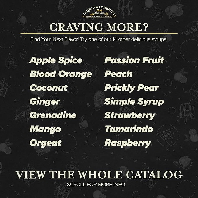 Liquid Alchemist Peach Syrup for Drinks - Real Ingredients Make our Peach Puree for Cocktails a Perfect Bellini Mix - Our Flavored Syrup is Non-GMO & Vegan (12 oz)
