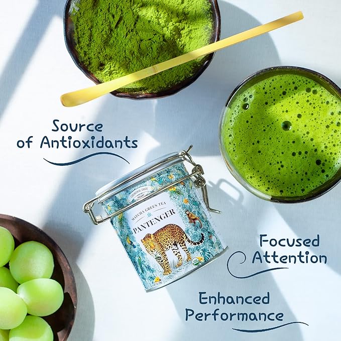 Organic Ceremonial Grade Matcha | Emerald Green, Creamy & Sweet (for a matcha) | Japanese - First Harvest - Hand Picked - Stone Milled | By Pantenger