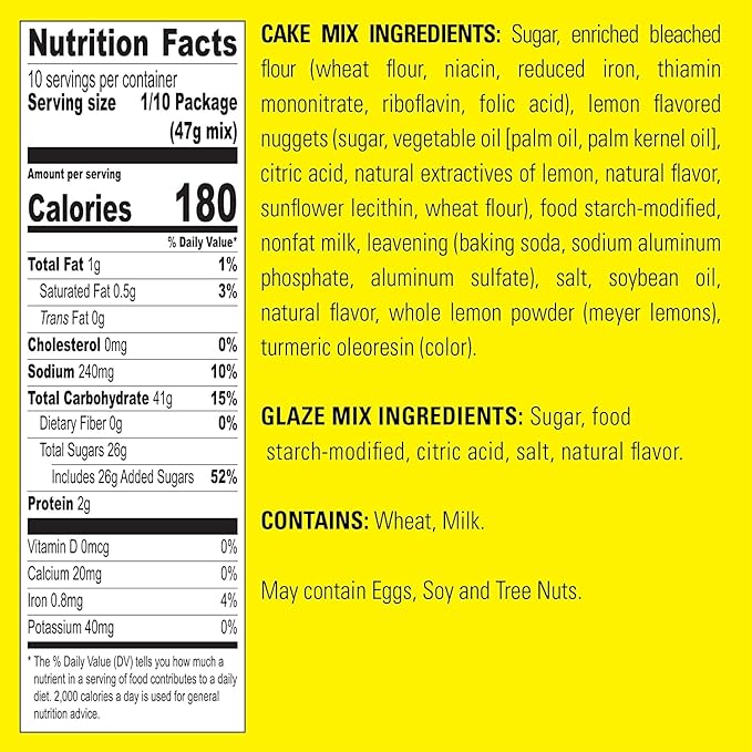 Krusteaz Meyer Lemon Pound Cake Mix (16.5 Ounce (Pack of 4))