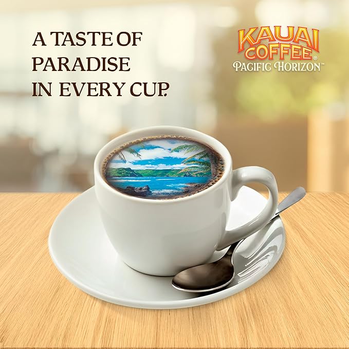 Kauai Coffee Ground Coffee – Smooth, Rich, Medium Roast – Nutty Caramel and Tropical Coconut – Arabica Coffee, 10% Hawaiian with No Bitterness – Coconut Caramel Crunch, 1 Pack of 10oz