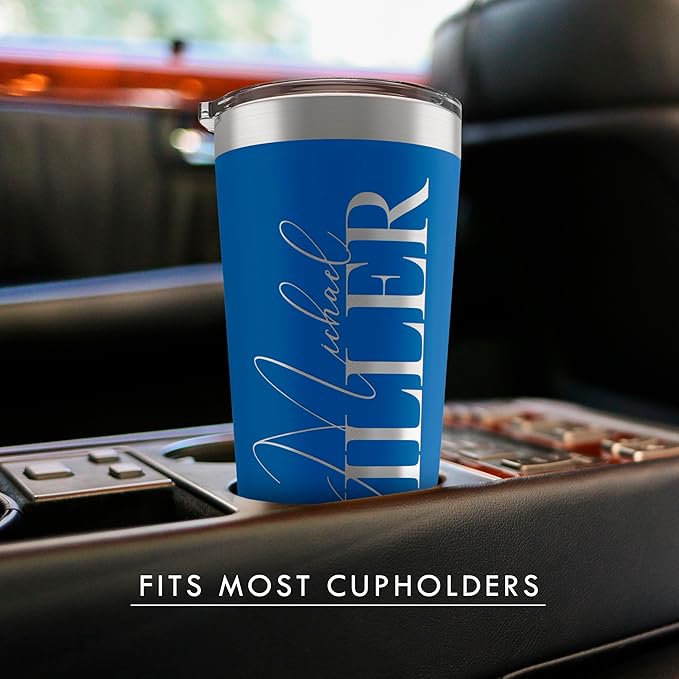 Be Burgundy Personalized Tumbler with Engraved Name - 12 Designs, 30 Oz Coffee Tumbler with Slider Lid, Army Green, Double Wall Insulated - Gift for Men, Husband, Personalized Gift for Him