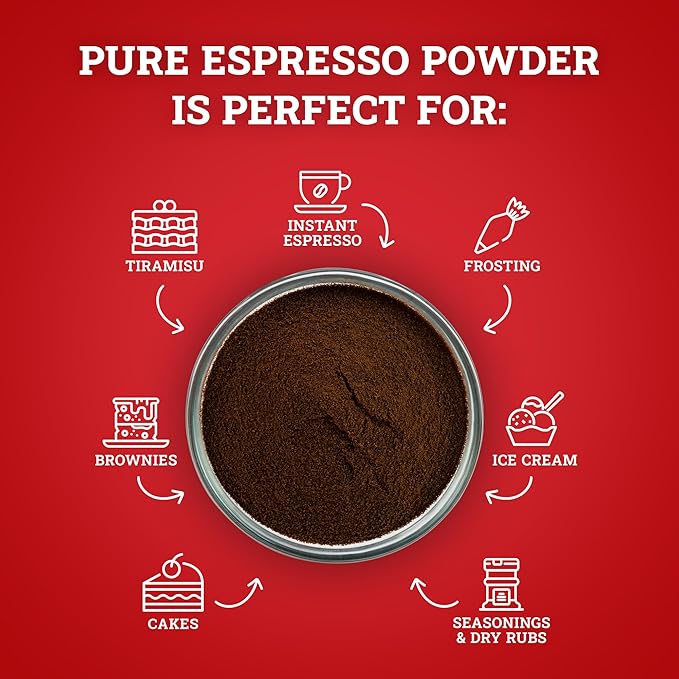 Hoosier Hill Farm Pure Espresso Powder, 8oz (Pack of 1)