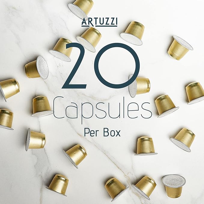 Artuzzi 120ct Compatible Nespresso Pods for Nespresso Originalline I Ristretto Firenze Coffee Capsules I Aluminum & Recyclable Coffee I Italian Dark Roast