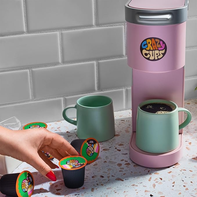 Crazy Cups Flavored Coffee Pods Variety Pack - Coffee Flavors and Chocolate Coffee Flavors for Keurig K Cups Machines, Medium Roast, Single Serve Coffee Pods, 48 Count