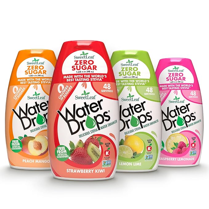 SweetLeaf Water Flavoring Drops - Stevia Water Enhancer, Sugar Free, Zero Calorie Water Additive for Flavor, Contains Monk Fruit Extract, Gluten Free, Keto Friendly - 1.62 Fl Oz (Variety Pack of 8)