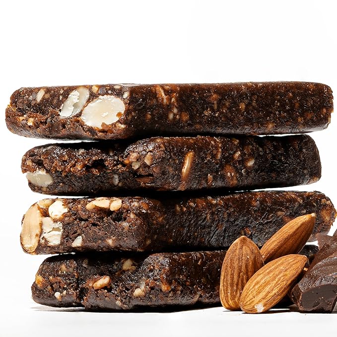 JONESBAR Organic Plant Based Protein Bars | Dark Chocolate Almond | Fruit & Nut Bar, Kosher, Gluten Free, Breakfast Bars, School Snacks, Vegan Snack & Healthy Snacks for Adults and Kids (Pack of 12)