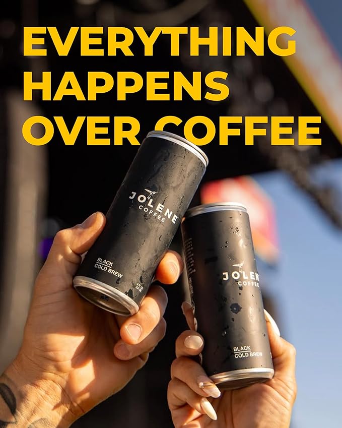 Jolene Coffee – Black Cold Brew | 8oz Cans | Smooth, Bold, Dairy-Free, Gluten-Free, Non-GMO (12 Cans, Black Cold Brew)