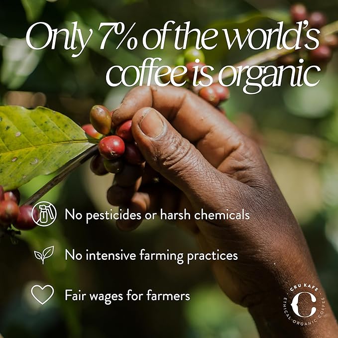 Cru Kafe Colombian USDA Organic Espresso Coffee Capsules (50 Pods) Fairtrade Coffee Pods Compatible with Nespresso Original Line and Pixie Machines