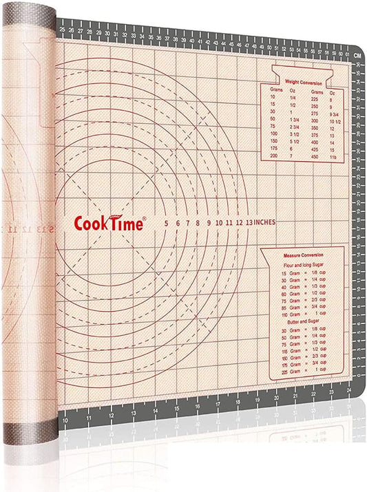 Pastry Baking Mat 28x20 Inch - Larger Silicone Baking Pastry Mat for Rolling Dough,Non Silp Silicon Dough Sheet Mat with Measurement,Perfect for Making Pie,Pizza