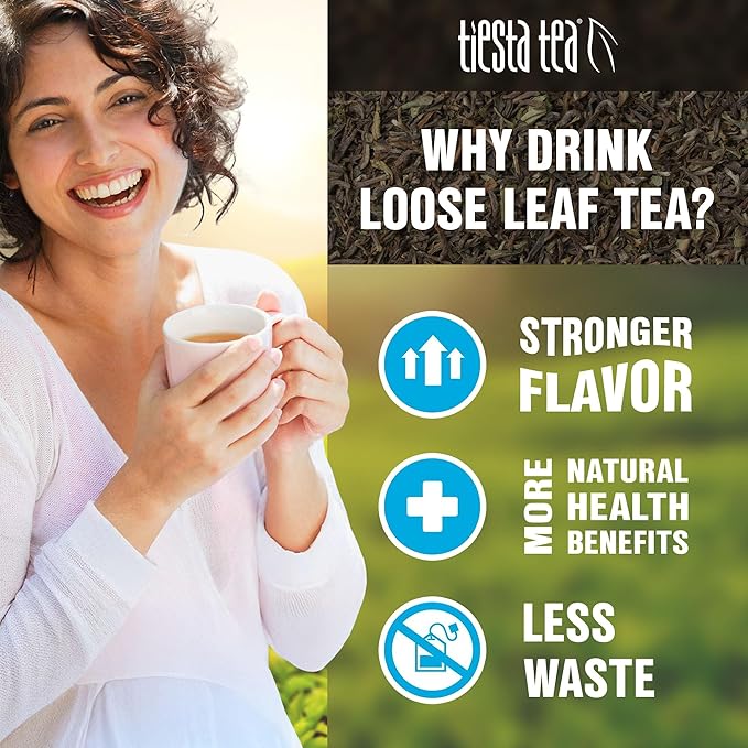 Tiesta Tea - Cherry Punch, Loose Leaf, Sweet Cherry Herbal Drink, Premium Blend, Non-Caffeinated Fruit Tea, Makes Hot or Iced & Up to 50 Cups, 4oz Refillable Tin