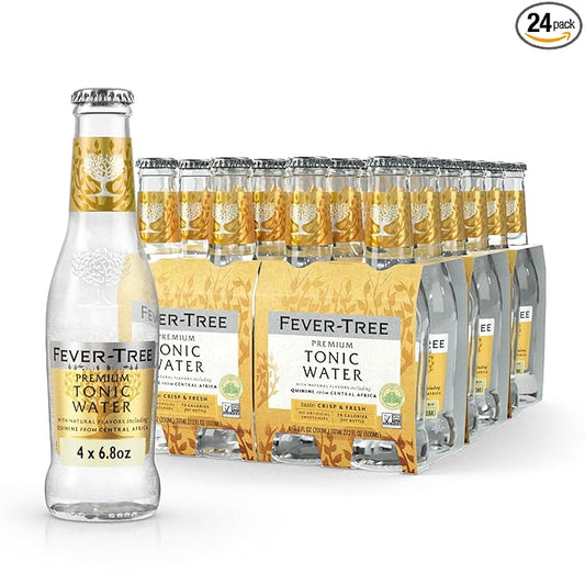 Fever-Tree Premium Tonic Water, Indian, 163.2 Fl Oz (Pack of 24)