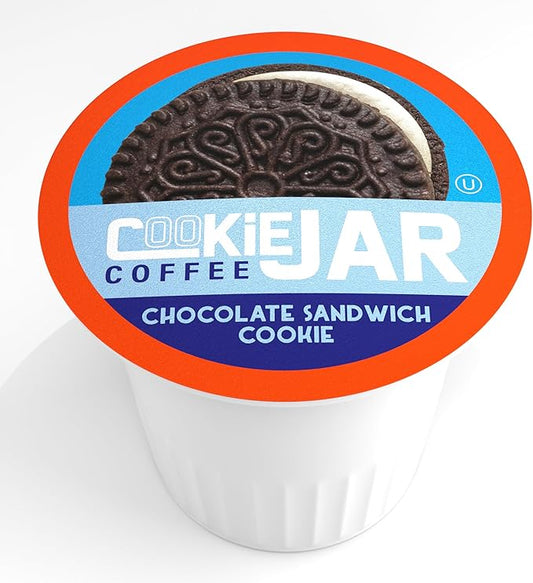 Cookie Jar Sandwich Cookie Coffee Pods, 40 Single-Serve Pods, Compatible with Keurig K Cup Brewers, Convenient Brewing, Smooth Aroma