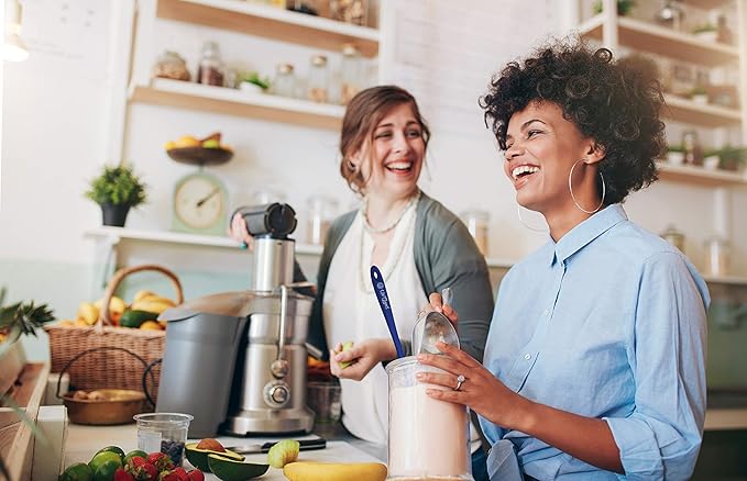 Silicone Jar Spatula | 600F Heat Resistant Non-Stick Rubber Scraper | Perfect for Jars, Smoothies, Blenders | One Piece Utensils | Durable Kitchen Cookware (UpGood Professional Spatulas, Blue)