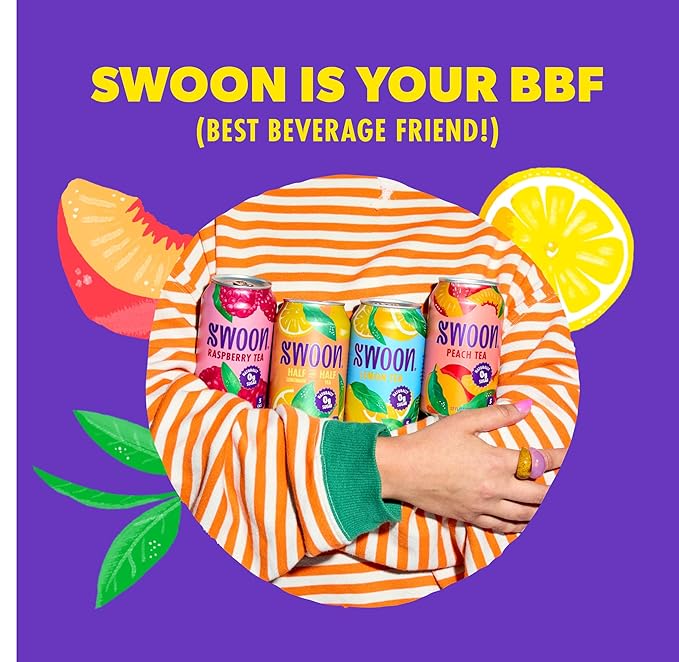 Swoon Lemonade Variety Pack - Low Carb, Paleo-Friendly, Gluten-Free Keto Drink - Zero Sugar Drinks Made with 100% Natural Lemon Juice Concentrate & Sweetened by Monk Fruit, 12 Fl oz (Pack of 12)