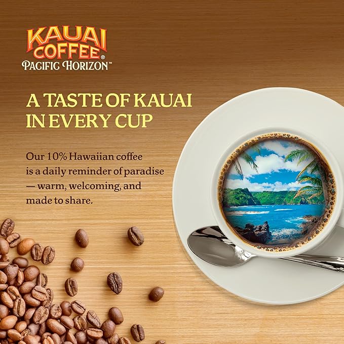Kauai Hawaiian Ground Coffee, Vanilla Macadamia Nut Flavor - Gourmet Arabica Coffee From Hawaii's Largest Grower, Smooth, Delicious Flavor and Amazing Aroma - 10 Ounce