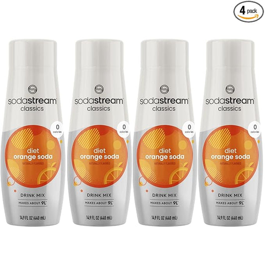 SodaStream Sparkling Drink, Diet Orange, 14.8 Fl Oz (Pack of 4)