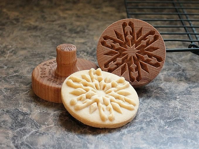 Wood Cookie Stamp, 2.5 Inch (Snowflake 2 CS-061)