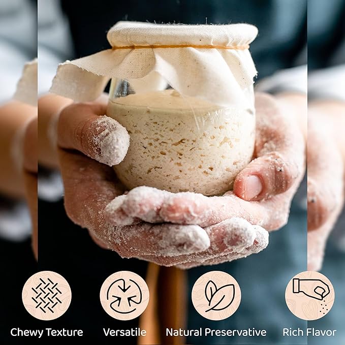 Living Dough - Keto Sourdough Bread Starter - Australian Low Carb Organic Sourdough Starter for Baking - For Keto-Friendly Artisanal Bread, Pizza Dough, Waffles & More