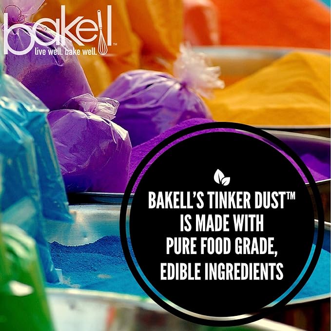 BAKELL Deep Pink Edible Glitter, 25 Grams | TINKER DUST Edible Glitter | KOSHER Certified | 100% Edible Glitter | Cakes, Cupcakes, Cake Pops, Drinks, Dessert Vegan Glitter & Dusts (25g, Deep Pink)