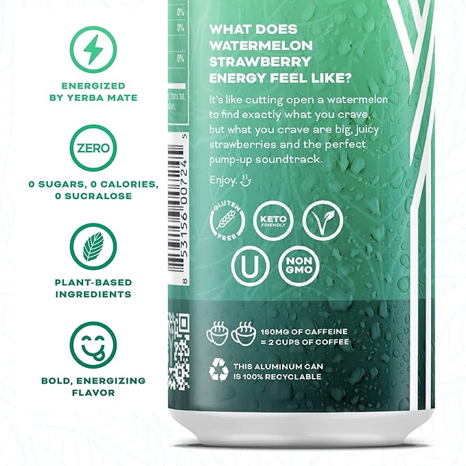 Yerbaé Energy Seltzer & Beverage Bundle - 16oz & 12oz Variety 24-Pack, 0 Sugar, 0 Calories, 0 Carbs, Energized by Yerba Mate & Plant-Based