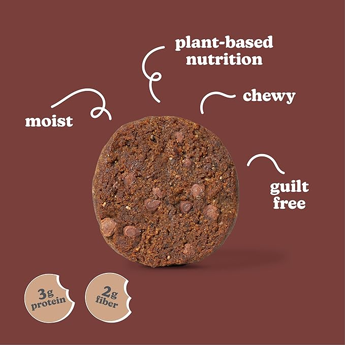 Love + Chew Superfood Soft Baked MINI Cookies, Mocha Chip Flavor, Plant Based Cookie Made With Coffee Extract & Dark Chocolate for Kids and Adults, Vegan Snacks, Gluten Free, Paleo, Non GMO, 10 Pack