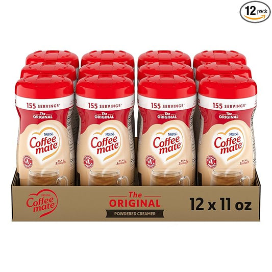 Nestle Coffee mate Coffee Creamer, Original, Powder Creamer, 11 oz Canister (Pack of 12)