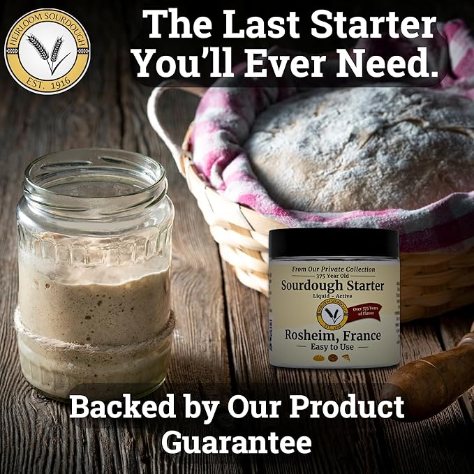 375 Year Old French Sourdough Starter | Heirloom Sourdough's Private Collection | Easy to follow instructions | Includes detailed instructions and recipe |