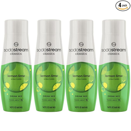SodaStream Lemon Lime, 14.8 Fl Oz (Pack of 4)