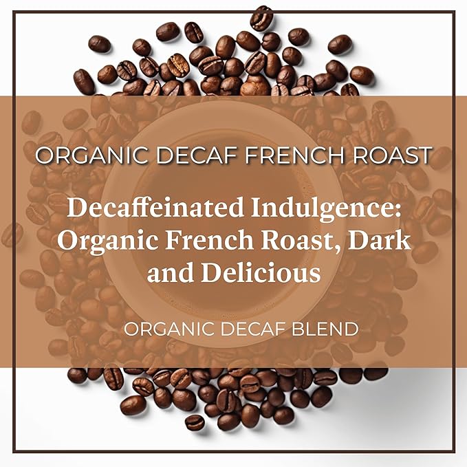 San Diego Coffee Organic French Roast DECAF, Dark Roast, Whole Bean Coffee, 5-Pound Bag Café en grano tostado descafeinado