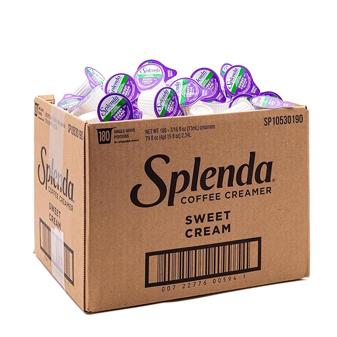 SPLENDA Single Serve Coffee Creamer Cups, Sugar Free Sweet Cream, 180 Count