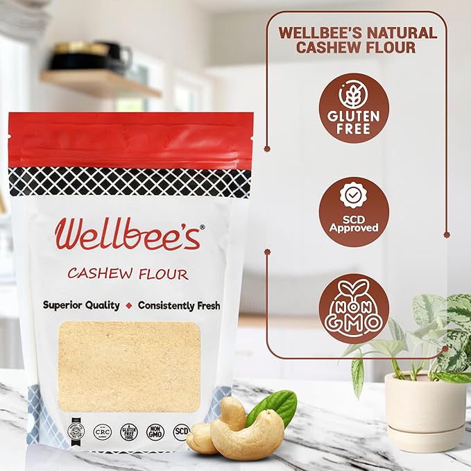 Wellbee's Cashew Flour - 5 LB - For Gluten Free Baking - 100% All Natural Cashews - Finely Ground