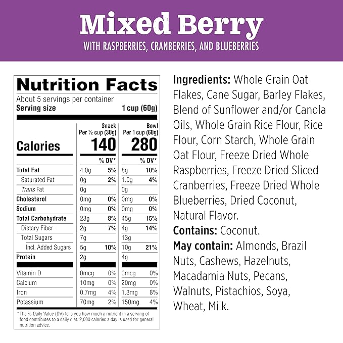 Jordans Slow Baked Granola | Variety Pack | Mixed Berry, Honey Nut, Four Nut | No Artificial Flavors, Colors, or Preservatives | Better for You Snacks for Adults & Kids | 11.4 oz (3 Pack)