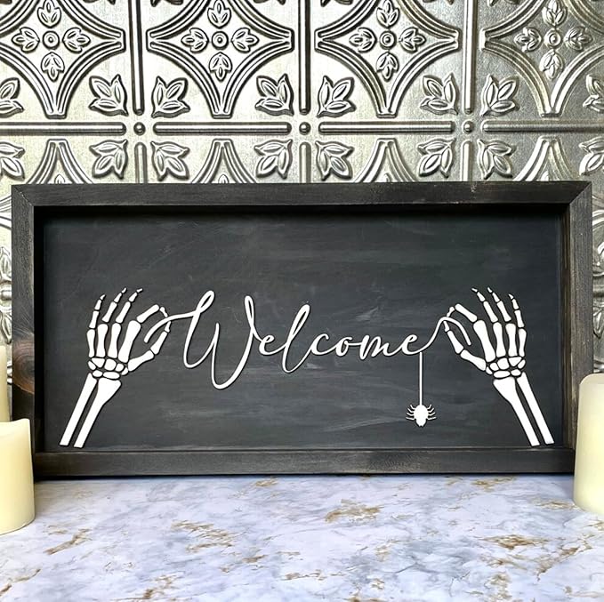 Halloween Stencils Skeleton Boo Ghost Stencil Reusable Halloween Stencils for Painting on Wood Sign Door Mats Fabrics DIY Crafts Decor